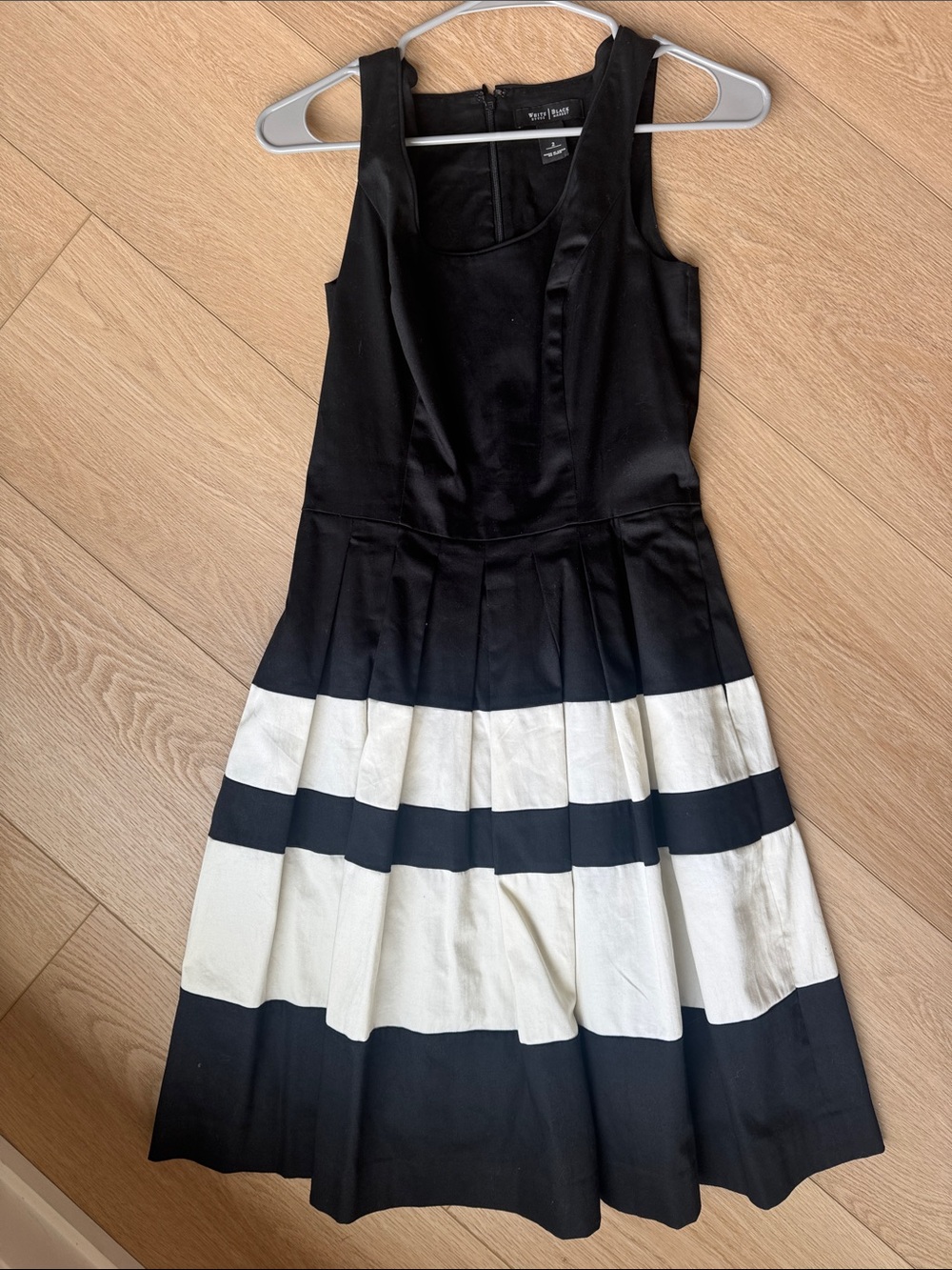 White House Black Market Black Dress Label Close-Up
